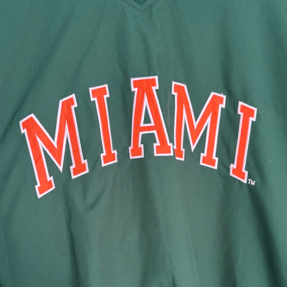 University of Miami crewneck windbreaker XXL - Picture 3 of 4